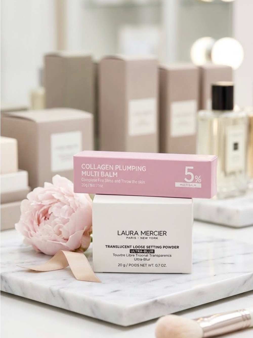 Luxury Makeup-Prep Duo | Collagen Plumping Stick + Ultra-Blur Powder